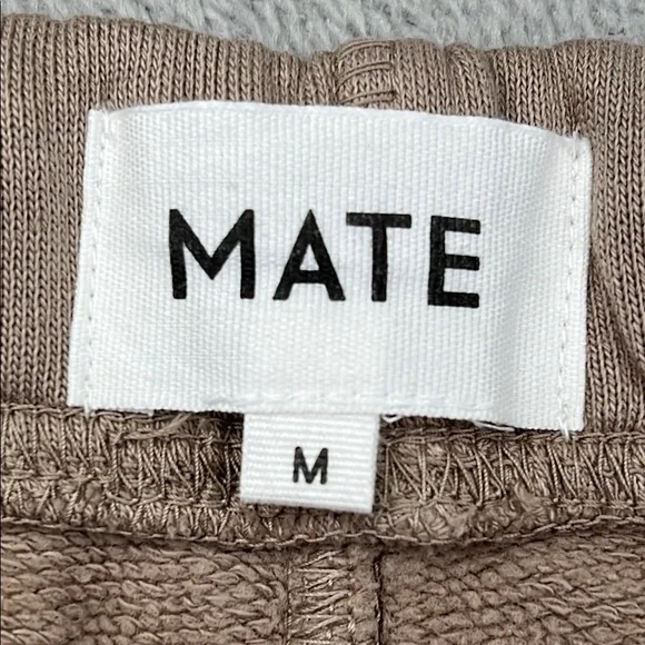 NEW MATE The Label M 100% Organic Cotton Light Brown/Tan Fleece‎ Relaxed Sweat - Picture 8 of 15